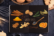 Winter spices set, a Food Illustration by Elen_Art (Thumbnail 2 of 3)