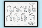 Character Portrait stamp Brushes, a Brush Add-On by Procreate Market (Thumbnail 12 of 14)