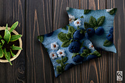 Crochet Floral Blue Berries Papers, a Pattern Graphic by Creative Store (Thumbnail 3 of 5)