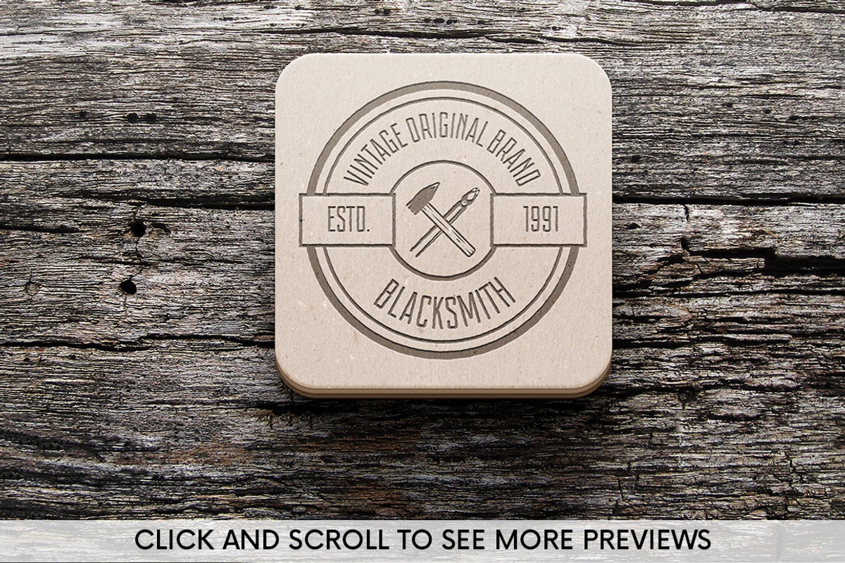 Vintage Blacksmith Labels & Badges, a Branding & Logo Template by Lustra Frisk (Photo 3 of 4)