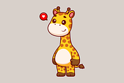 Cute Giraffe Standing Cartoon, an Animal Illustration by Catalyst Labs (Thumbnail 2 of 3)