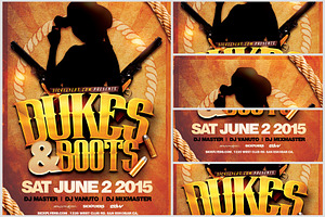 Dukes And Boots Flyer Template