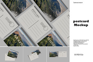 Postcard Mockup, an Advertising Mockup by lamorastudio