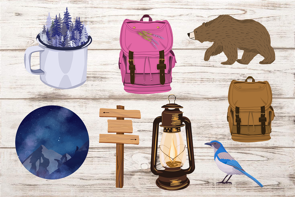 Adventure Clip Art Set, an Animal Illustration by Tati Bordiu Digital (Photo 1 of 4)