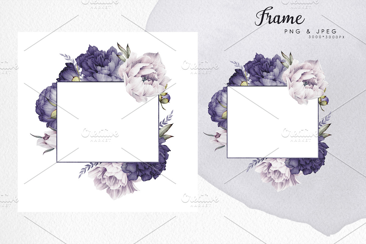 WATERCOLOR BUNDLE Peonies & Roses, an Illustration by ollalya (Photo 51 of 101)