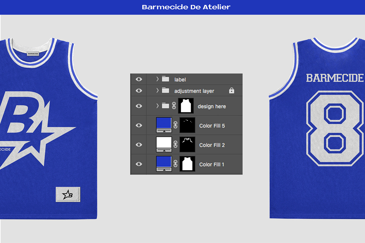 Basketball mesh jerseys mockup, a Shirt Mockup by Barmecide Mockup Studio (Photo 3 of 3)