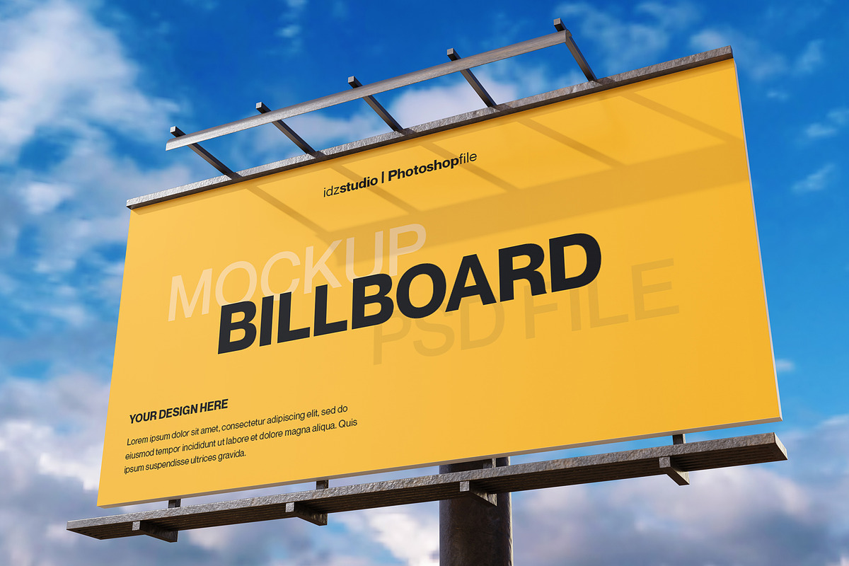 Billboard Mock up, an Advertising Mockup by WhymoreArt (Photo 1 of 4)