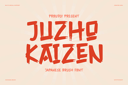 Juzho Kaizen | Japanese Brush Font, a Handwritten Font by Denustudios