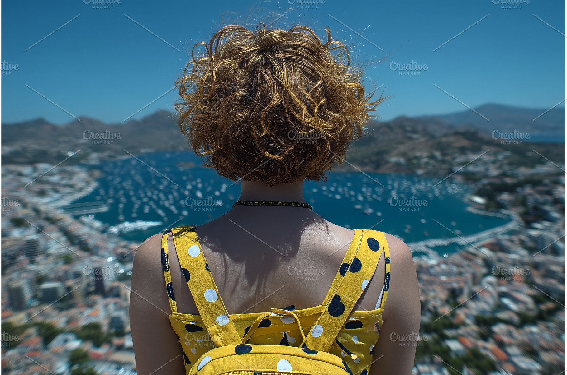 A woman is taking in the view from, a Person Photo by ZinetroN