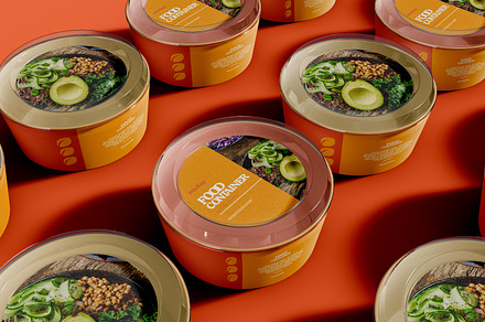 Takeaway Food Container Mockup, a Cups & Container Mockup by Mego-studio