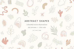 Abstract Shapes Vector Illustrations, an Illustration by Emma Webb Studio