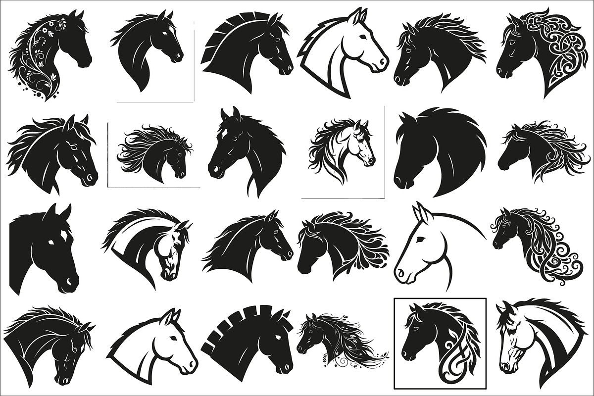 Elegant horse head wall decor design, an Illustration by Amazin_art (Photo 1 of 25)