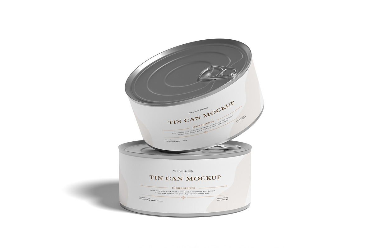 Food Tin Can Mockup, a Packaging Mockup by suciamairastd (Photo 3 of 5)