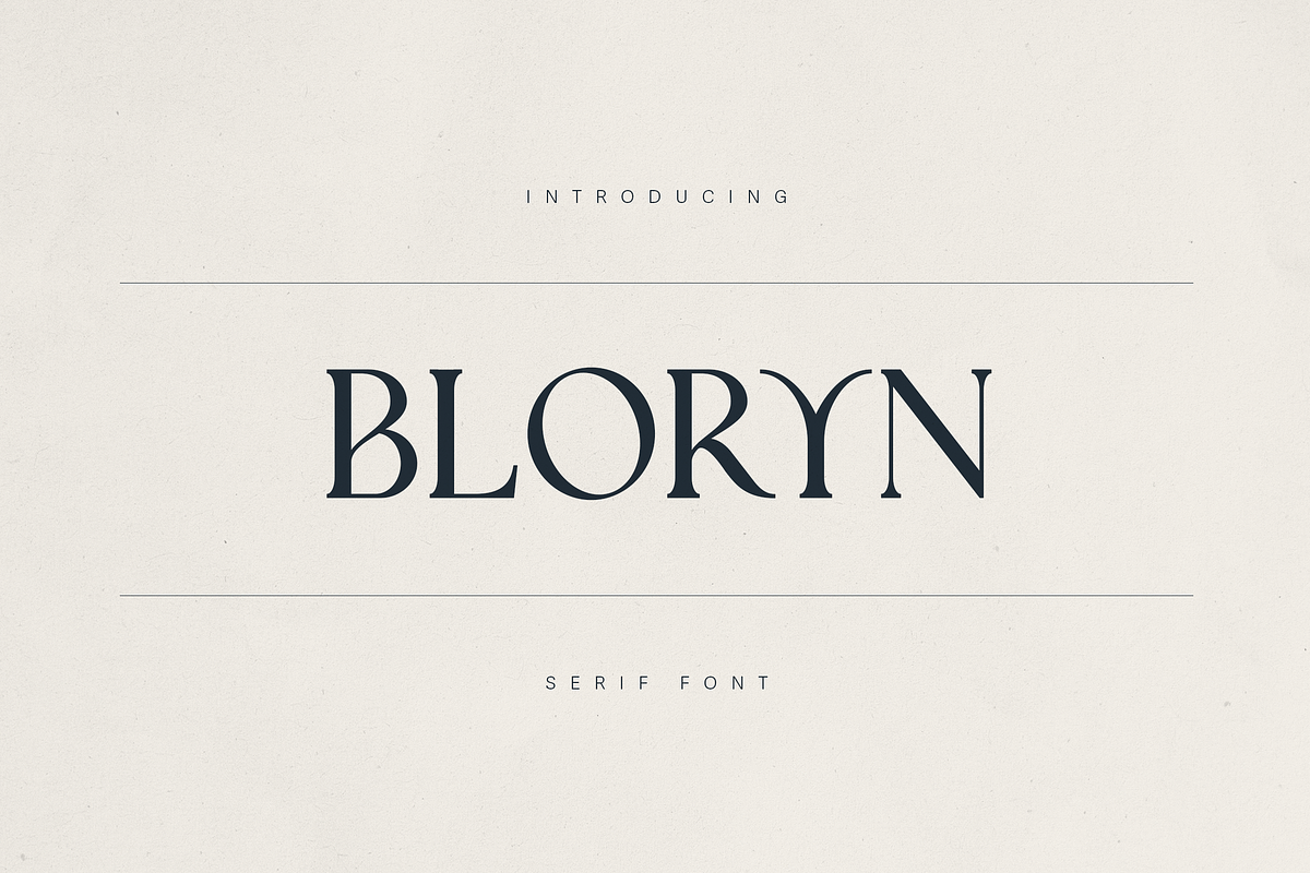 Bloryn — Elegant Serif Font, a Serif Font by Only Fonts