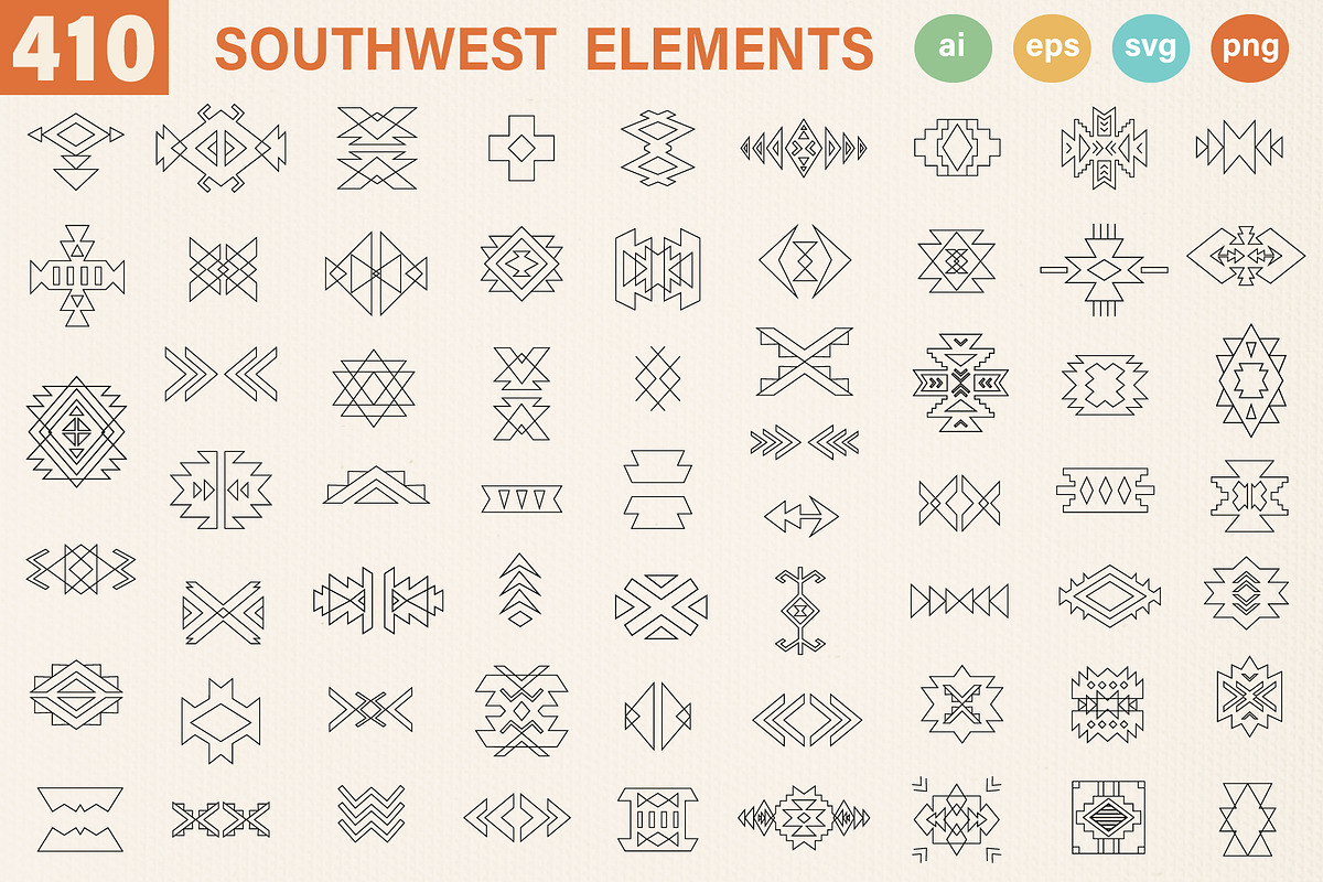 410 Southwestern Shapes Atelier +SVG, an Object Graphic by Katrinelly (Photo 8 of 14)