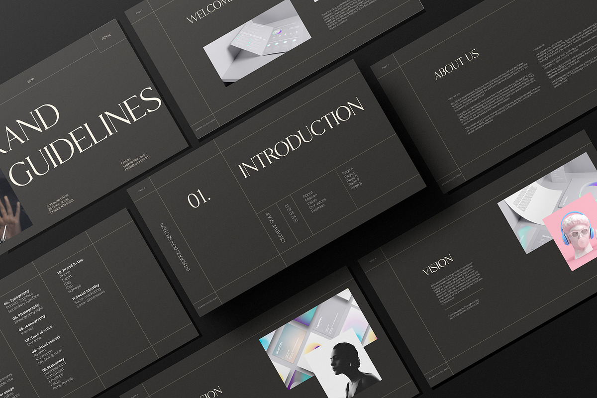 Royal | Brand Guidelines Template, a Presentation Template by CreativeSoup.io (Photo 3 of 11)