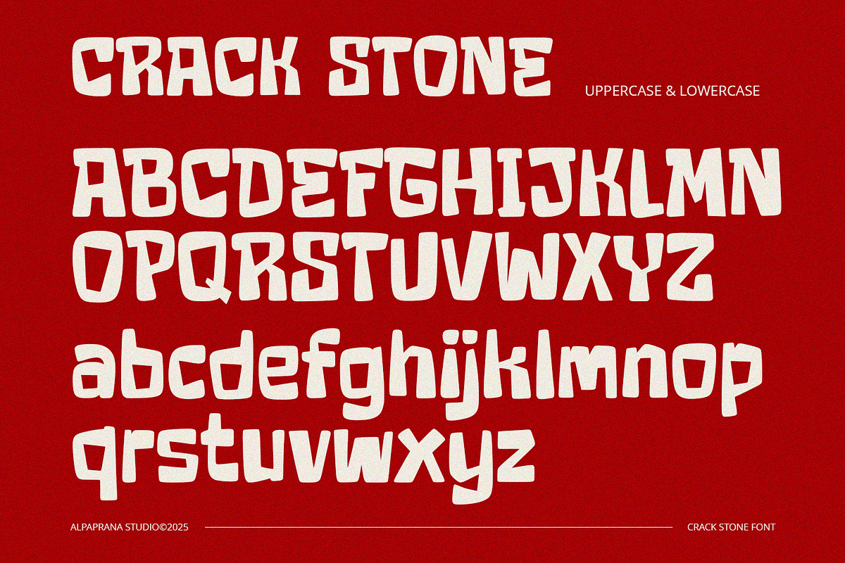 Crack Stone - Display Font, a Handwritten Font by Alpaprana (Photo 8 of 10)