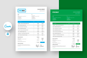 Invoice Business Template ProBiz, a Stationery Template by artbart