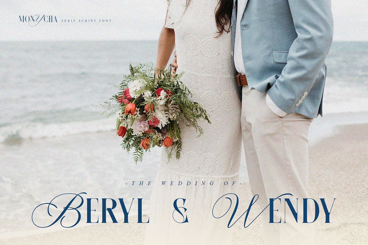Monycha — Modern Serif Script, a Serif Font by Almeera Std (Photo 5 of 10)