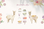 Llama Farm Watercolor Clipart, an Animal Illustration by Julia M. Watercolor (Thumbnail 6 of 14)