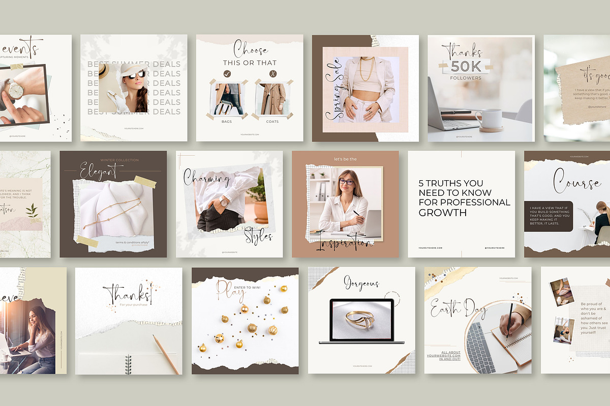 CLASSY Paper Based Instagram Creator, a Social Media Template by SNIPESCIENTIST (Photo 2 of 33)