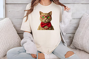 Yarn Crochet Cat Valentine's Day PNG, an Illustration by DreamCafeArt (Thumbnail 8 of 8)