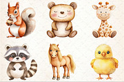 Animals Minimalist Cartoon Clipart, an Illustration by Rose Art (Thumbnail 4 of 4)