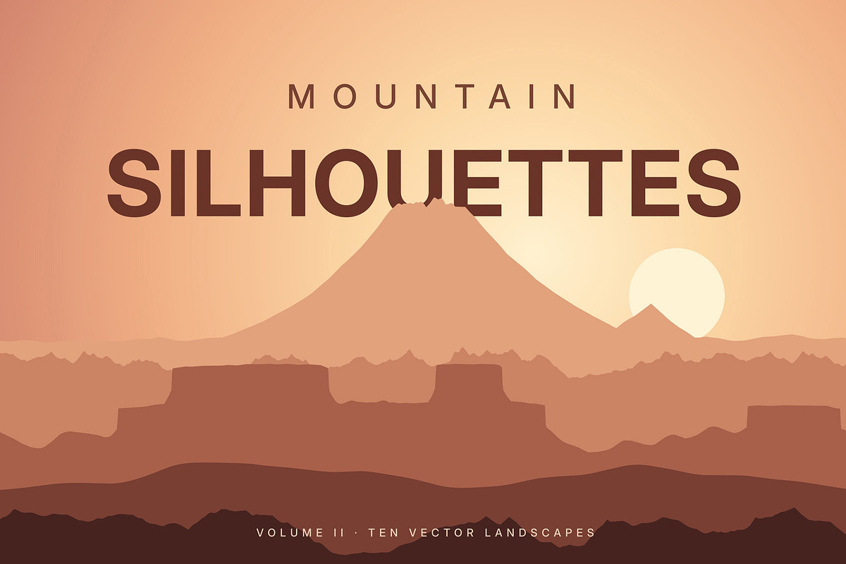 Mountain Silhouettes Vol. 2, an Object Graphic by Build Interactive (Photo 9 of 9)