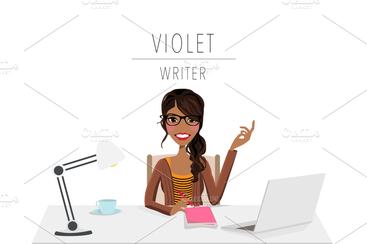 Writer / Blogger Portrait Creator, a Person Illustration by Lauren Lesley Studio (Photo 32 of 33)