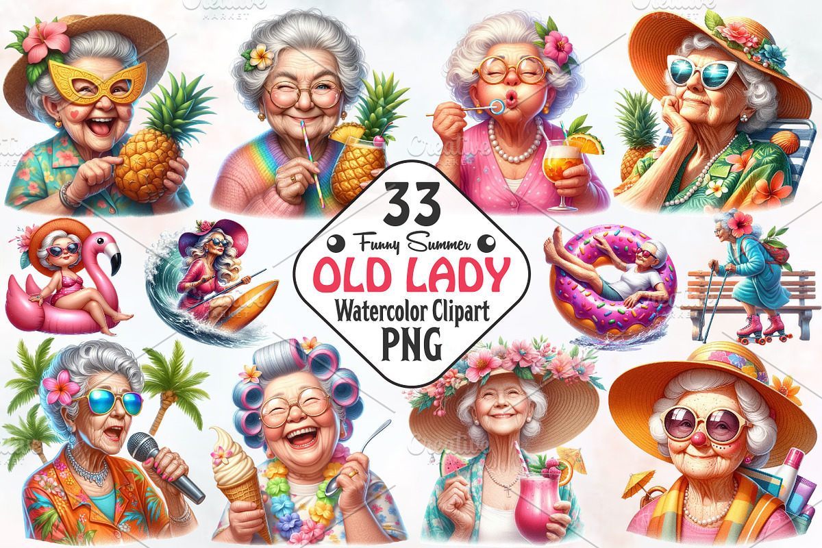 Hawaiian Grandma Funny Summer Png, an Illustration by RobertsArt (Photo 1 of 7)