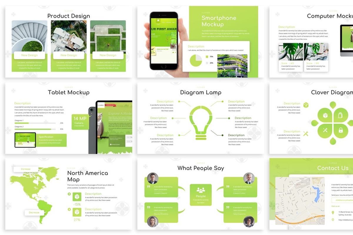 Clover - Powerpoint Template, a Presentation Template by SlideFactory