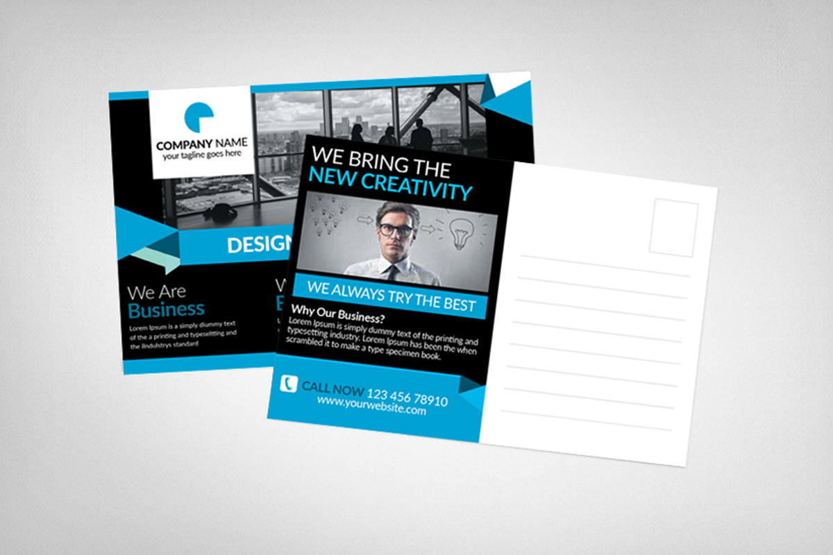 Strength Training Postcard Template, a Card Template by graphicforest