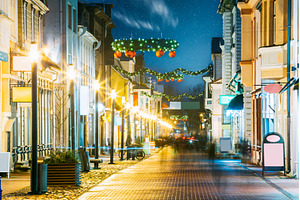 Parnu, Estonia. Night View Of Famous, an Architecture Photo by Our Amazing World