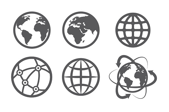 Globe Earth Icons Set