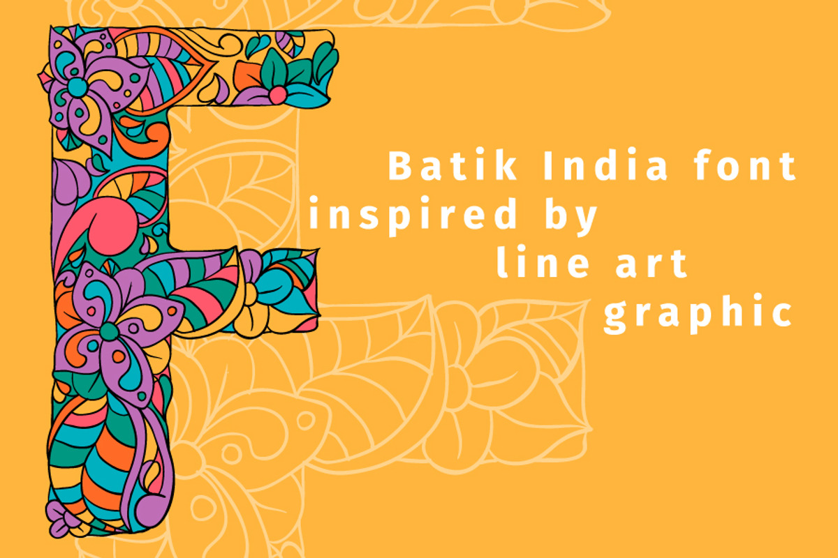Batik India Color Font preview 2