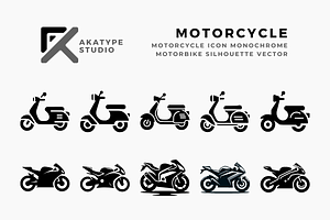 Motorcycle Icon Vector, an Icon by Akatype Studio