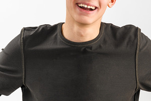 Portrait of a teenager stock photo containing attractive and candid