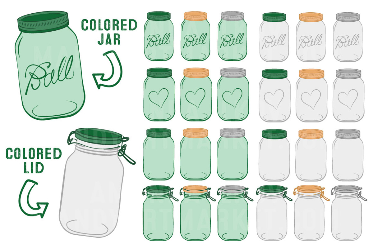 Emerald Jar Vectors & Clipart, an Illustration by Amanda Ilkov (Photo 2 of 4)