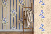 Vintage Blue Irises patterns, a Pattern Graphic by Carpet Tapete Pretzel (Thumbnail 6 of 16)