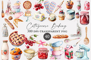 Cottagecore Baking Clipart, an Illustration by Designworld