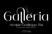 Galleria-An Unique Variable sans, a Sans Serif Font by zamjumps (Thumbnail 1 of 10)
