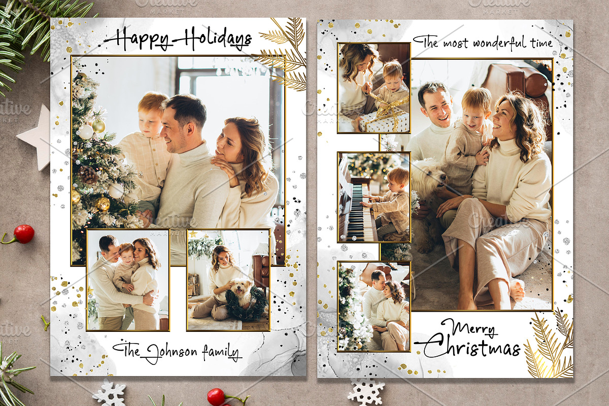 Gold Frames Photo Cards Template PSD, a Card Template by PSD templates and Photos (Photo 2 of 5)