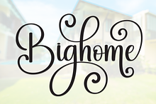 Bighome | Script Font