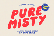 Pure Misty Playful Display, a Script Font by Haps Space (Thumbnail 1 of 10)