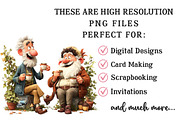 Quirky Grandpa Clipart, an Illustration by OK Design (Thumbnail 5 of 6)