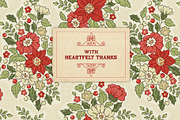 Vintage Christmas Clipart & Patterns, a Pattern Graphic by PATTERNS etc. (Thumbnail 15 of 15)