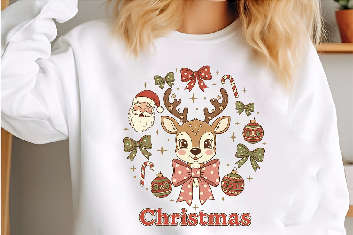 Cute Christmas Reindeer PNG, an Illustration by Libby Wishes (Photo 4 of 6)