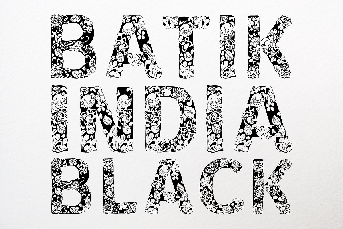 Batik India Black Font preview 3