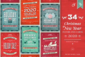 34 New Year Flyers & Cards