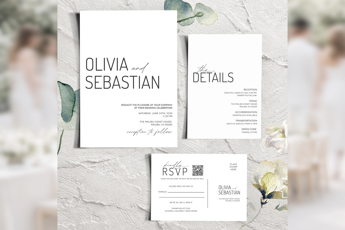 Elegant Invitation Suite Canva bd008, an Invitation Template by TyphoonStudio (Photo 1 of 10)